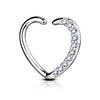 Crystal Heart Hoop