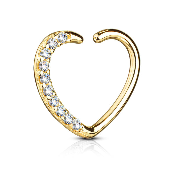 Crystal Heart Hoop