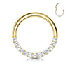 Crystal Paved Hinged Hoop