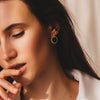 Oval Dangle Studs