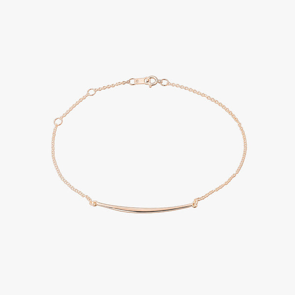 Rose Gold Curved Bar Bracelet