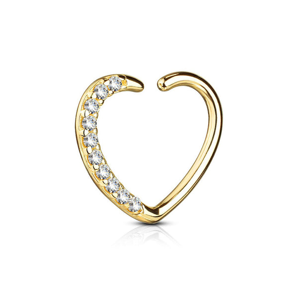 Crystal Heart Hoop