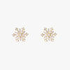 Gold Diamond Snowflake Studs