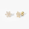 Gold Diamond Snowflake Studs