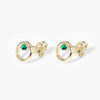 Emerald Circle Studs