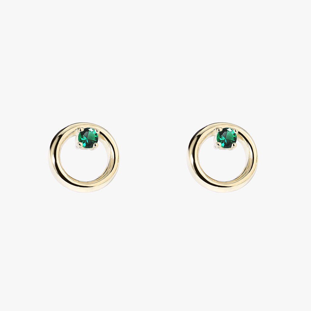 Emerald Circle Studs