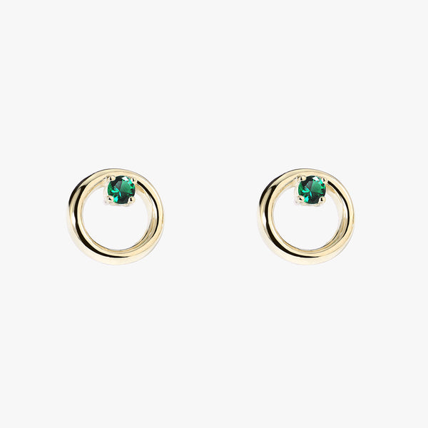 Emerald Circle Studs