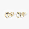 Black Diamond Circle Studs