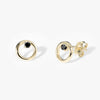 Black Diamond Circle Studs