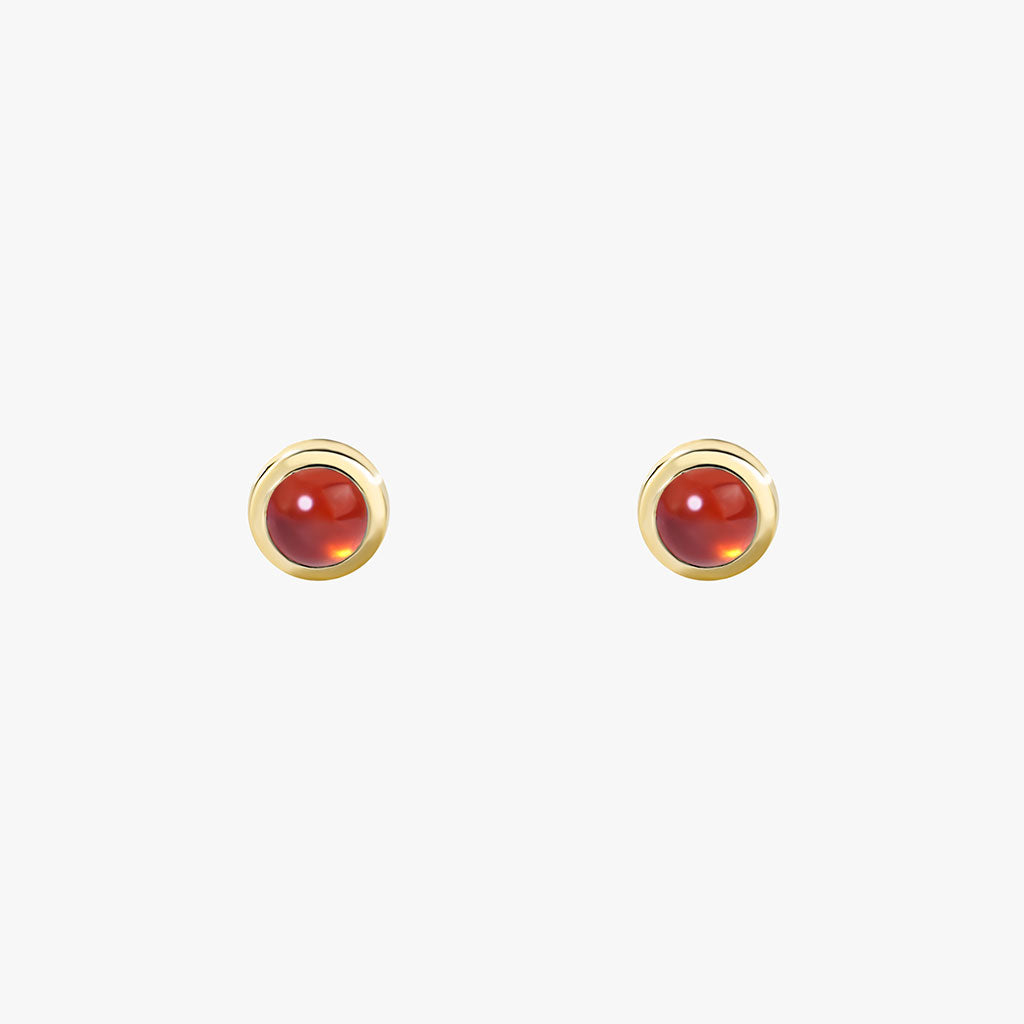 Carnelian Round Studs