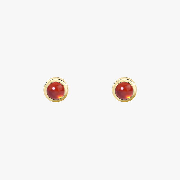 Carnelian Round Studs