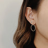 Oval Dangle Studs