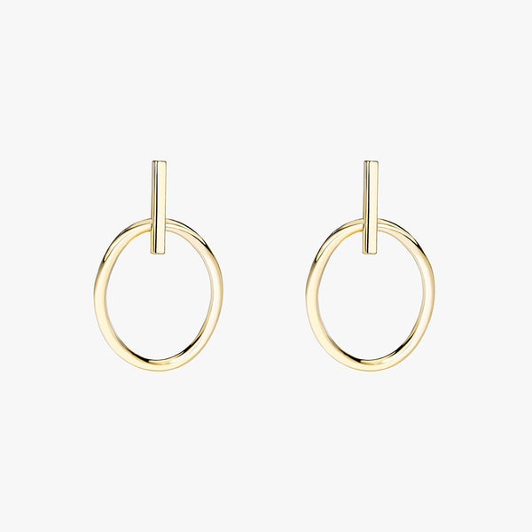 Oval Dangle Studs