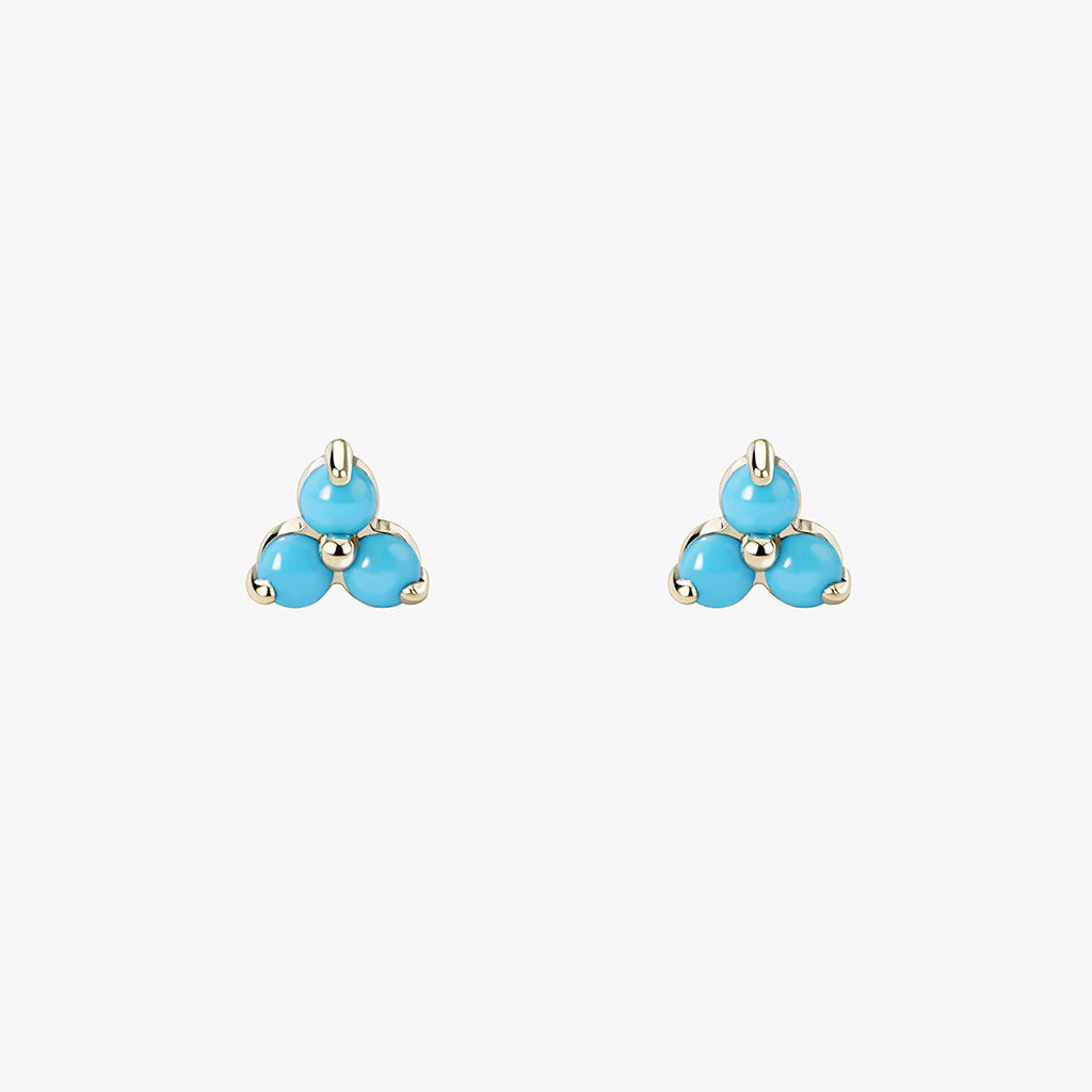 Turquoise Trio Studs