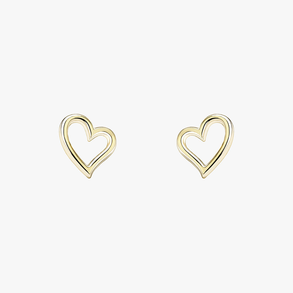 Floating Heart Studs