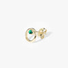 Single Emerald Circle Stud