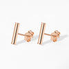 Rose Gold Vermeil Bar Studs