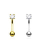 Round Crystal Eyebrow Ring