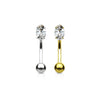 Oval Crystal Eyebrow Ring