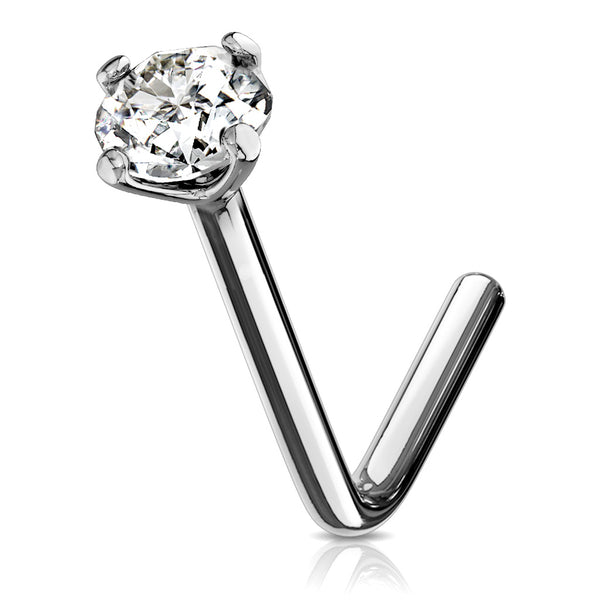 Round Crystal Nose Stud