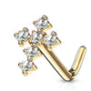 Cross Crystal Nose Stud