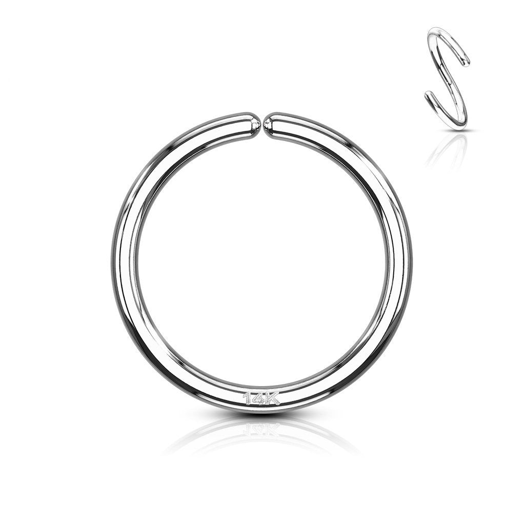 White Gold Simple Ring Hoop