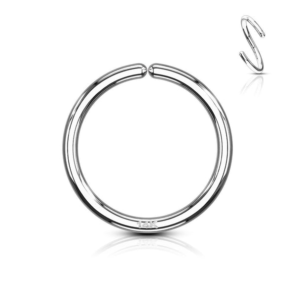 White Gold Simple Ring Hoop