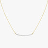 Gold Diamond Bar Necklace