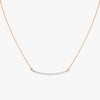 Rose Gold Diamond Bar Necklace