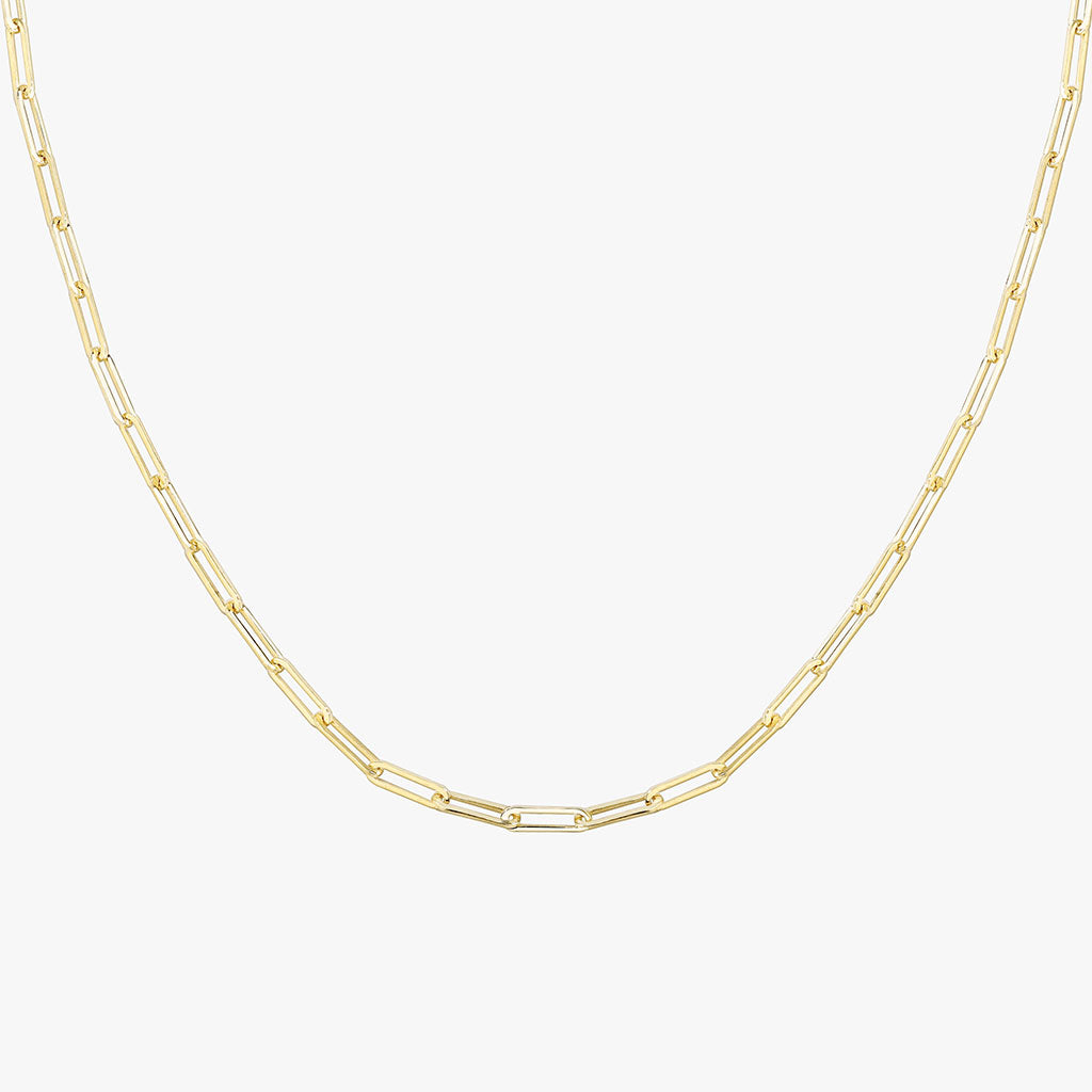 Gold Vermeil Paperclip Necklace