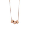 Rose Gold Triple Beaded Necklace