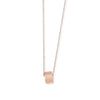 Rose Gold Barrel Pendant Necklace