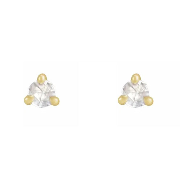 Rose Cut Diamond Studs